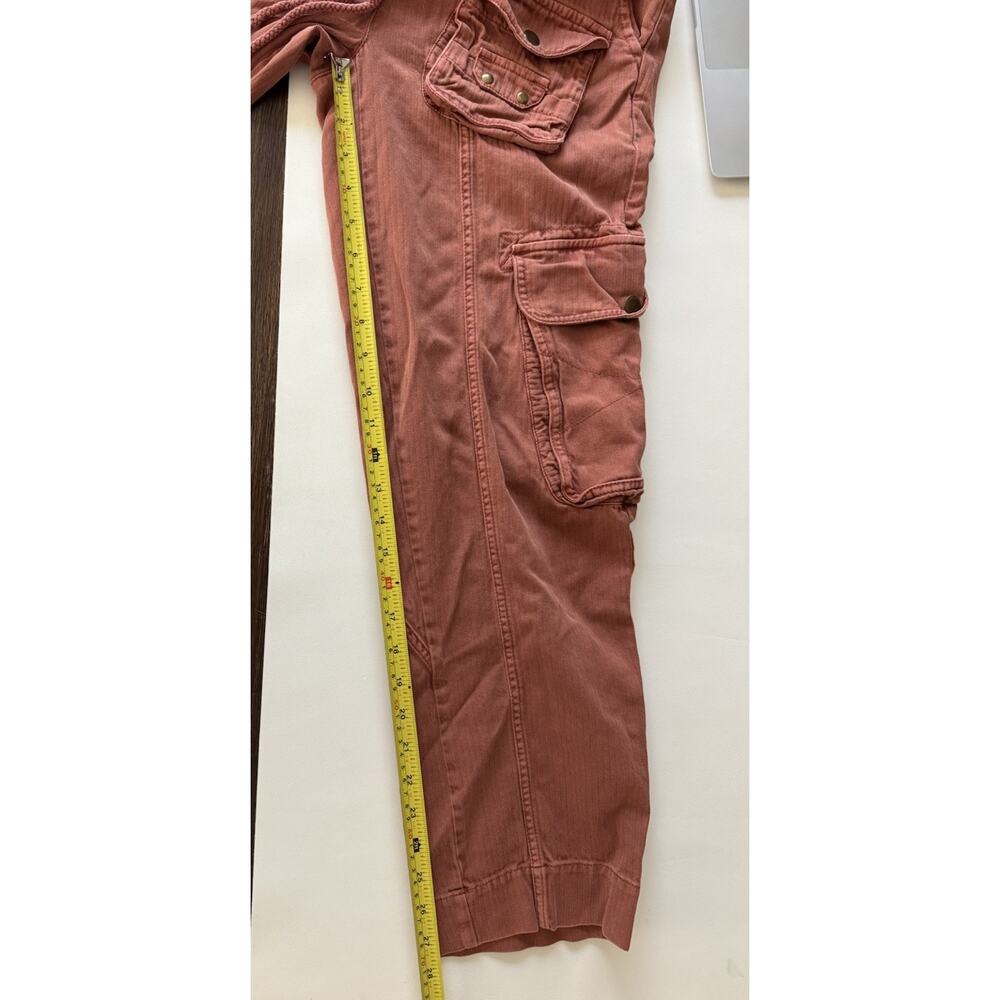 Free People Tahiti Pull-On Cargo Pants Women’s XS Red $138 Retail - Picture 9 of 9